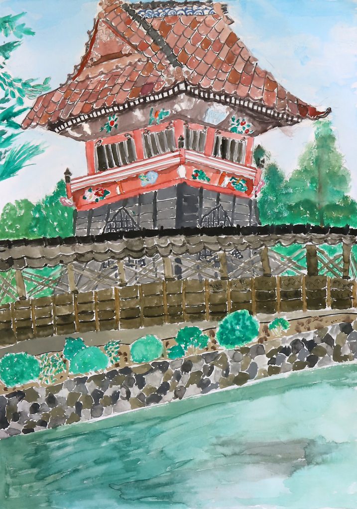 「本成寺鐘楼」月岡小学校　４年　新保　麻衣